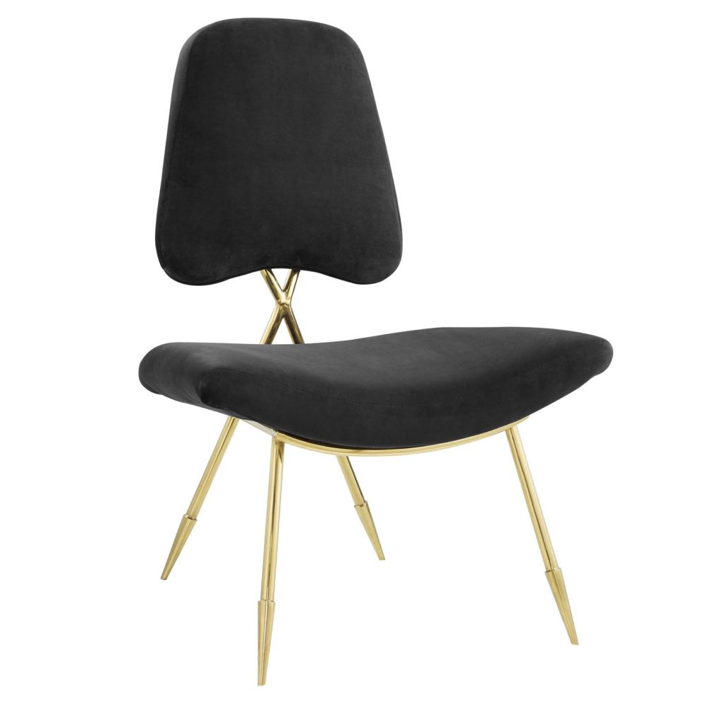 Ponder Upholstered Lounge Chair in Black by Modway - Image 2