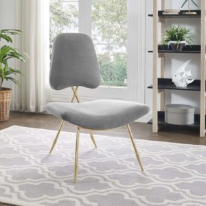 Ponder Upholstered Lounge Chair in Grey by Modway