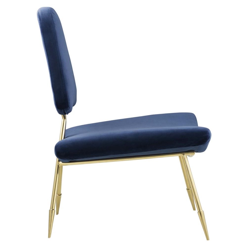 Ponder Upholstered Lounge Chair in Navy by Modway - Image 3