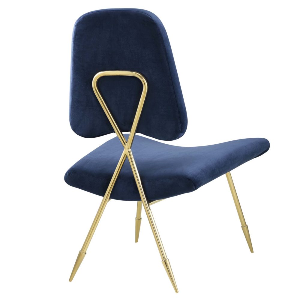 Ponder Upholstered Lounge Chair in Navy by Modway - Image 4