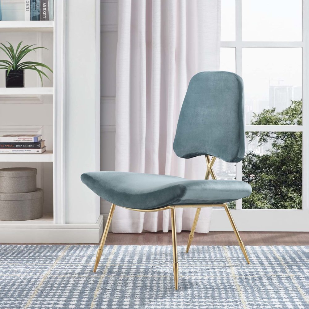 Ponder Upholstered Lounge Chair in Sea by Modway