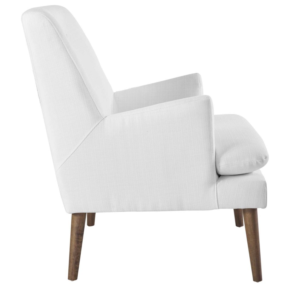 Leisure Upholstered Lounge Chair in White by Modway - Image 3