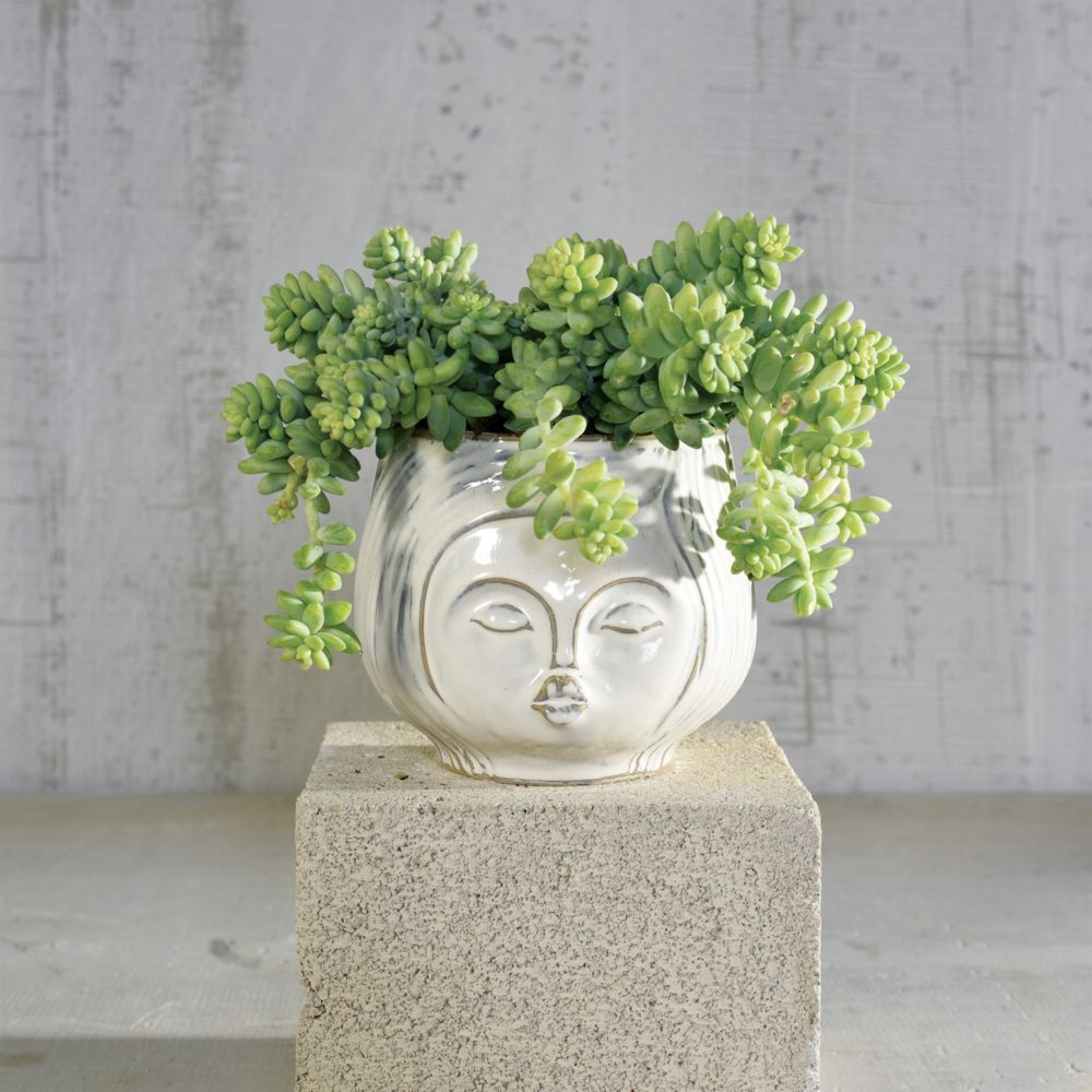 Pucker Up Fancy White Ceramic Vase by HomArt