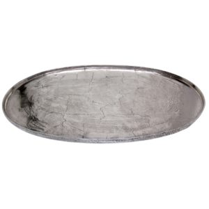 Large Nickel Oval Tray by BIDKhome
