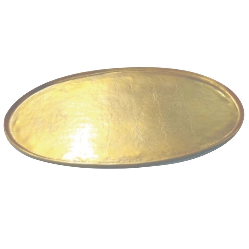 Vintage Brass Oval Tray with Bamboo Trim - Pender & Peony - A Southern Blog