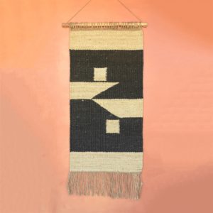 Austin Natural and Black Hemp Wall Hanging by HomArt