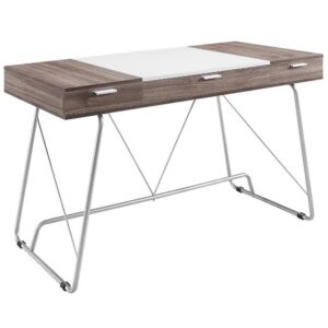 Panel Office Desk in Birch by Modway