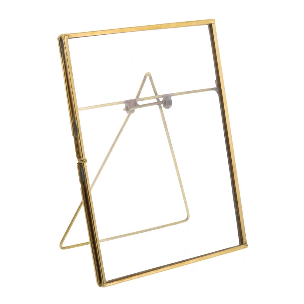 Monroe Vertical Brass Easel Frame by HomArt