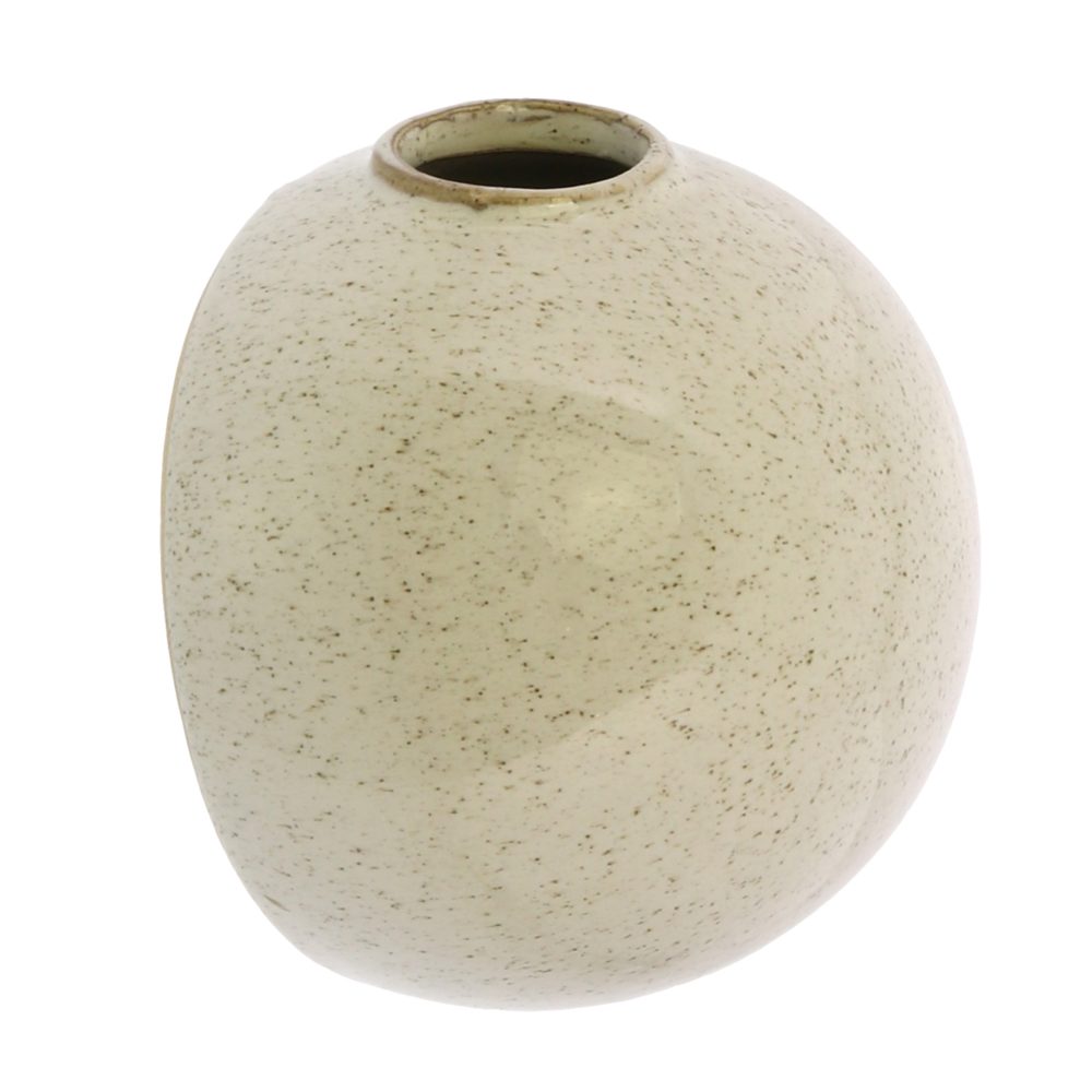 Large White Flecked Logan Ceramic Wall Bubble Set of 2 by HomArt - Image 4