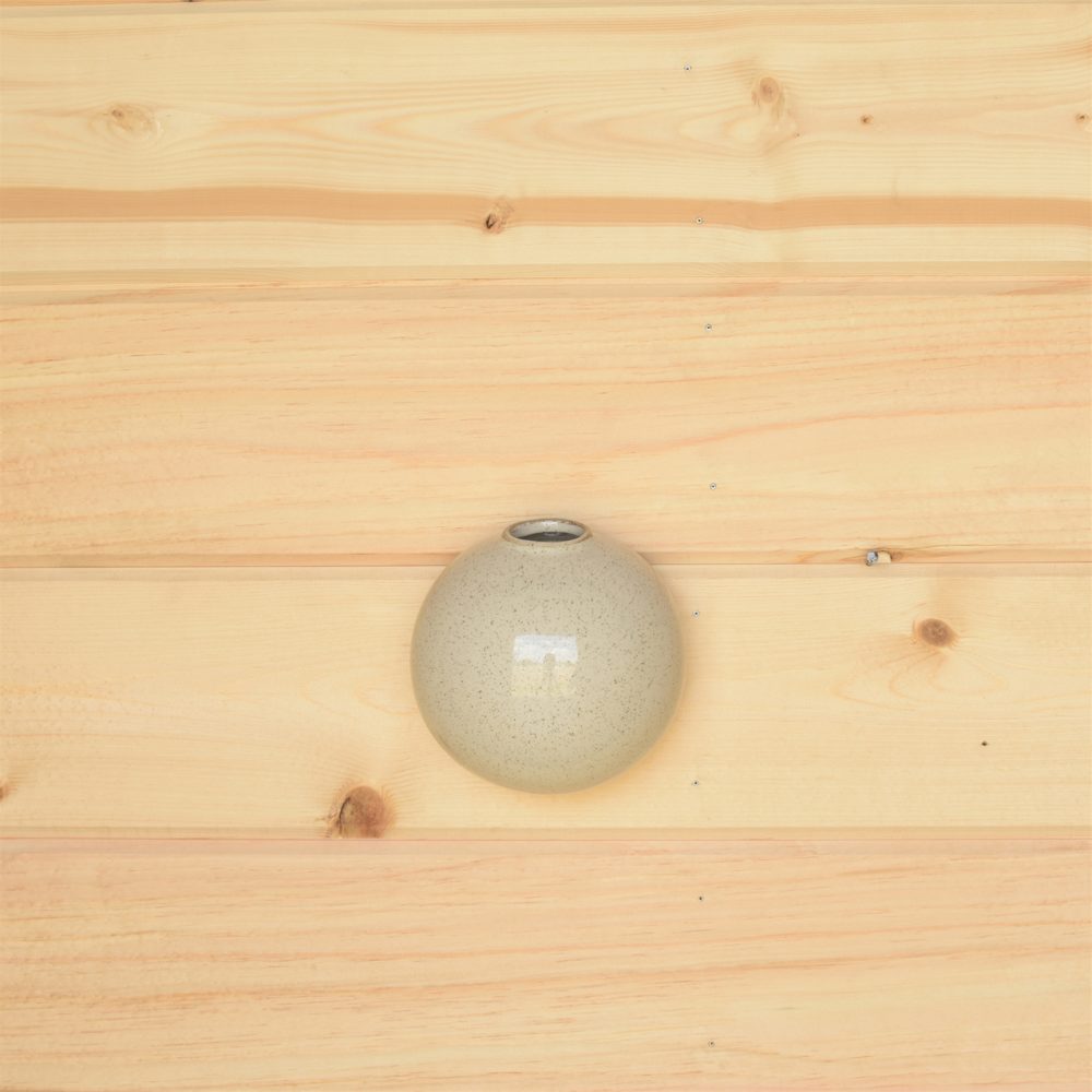 Large White Flecked Logan Ceramic Wall Bubble Set of 2 by HomArt - Image 2
