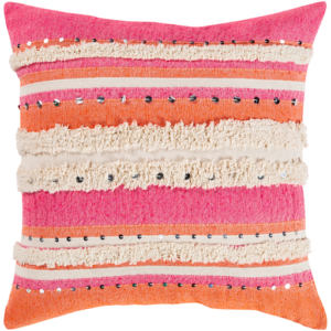 Pink and Orange Temara Pillow by Livabliss