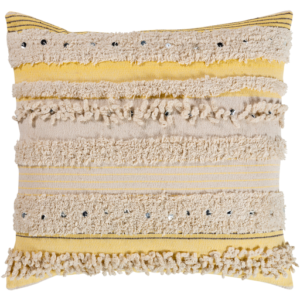 Cream and Butter Temara Pillow by Livabliss