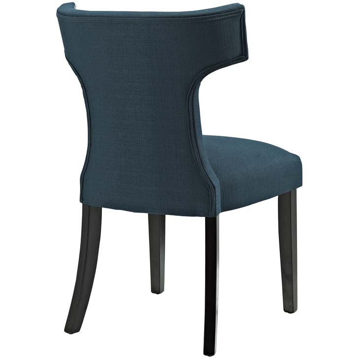 Curve Fabric Dining Chair in Azure by Modway - Image 4