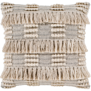 Cream and Black Helena Pillow by Livabliss