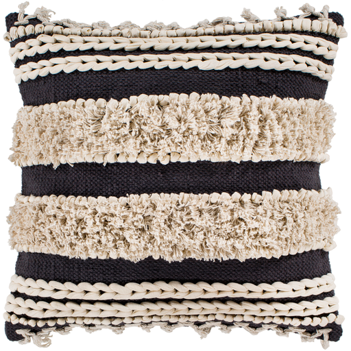 Cream and Charcoal Helena Pillow by Livabliss