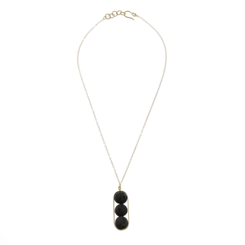 Nevis Lava Capsule Pendant by Ora Ten - Image 2