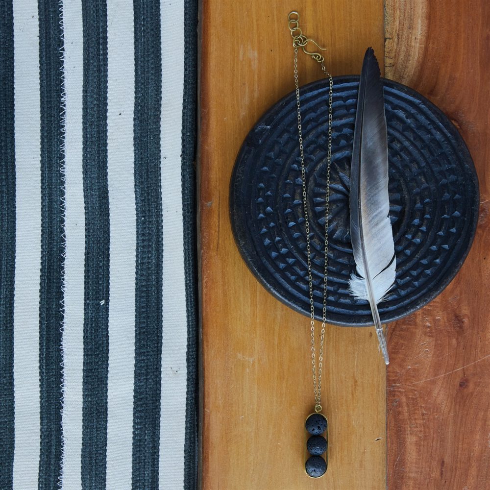 Nevis Lava Capsule Pendant by Ora Ten