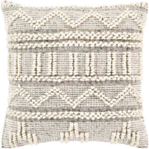Khaki and Cream Faroe Pillow by Livabliss