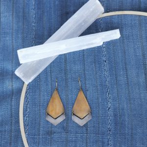 Orion Brass and Silver Arrow Earrings by Ora Ten