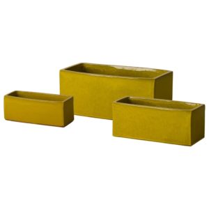 Mustard Yellow Window Box Planters by Emissary