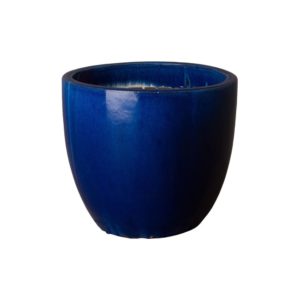 Small Blue Round Planter