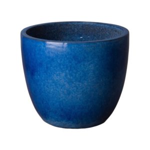 Medium Blue Round Planter