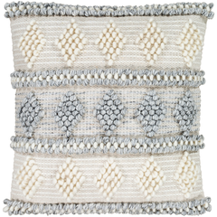 Gray and Cream Anders Pillow by Livabliss