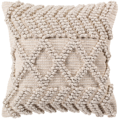 Cream and Khaki Anders Pillow by Livabliss