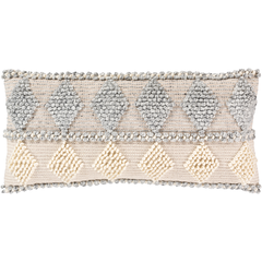 Cream and Gray Anders Pillow by Livabliss