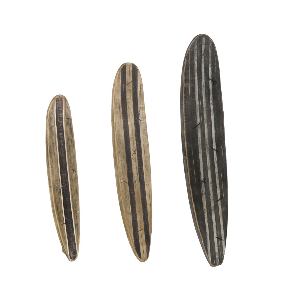 Wood Surfboards Wall Decor Set of 3 by HomArt - Image 3