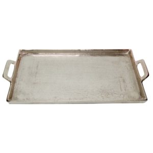 Medium Nickel Tray with Handles by BIDKhome