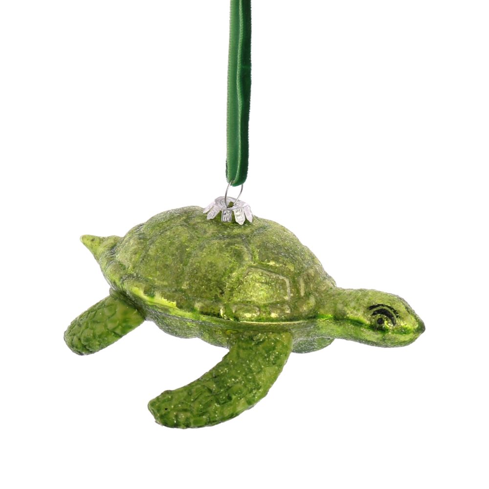 Glass Sea Turtle Ornament Set of 2 by HomArt - Image 3
