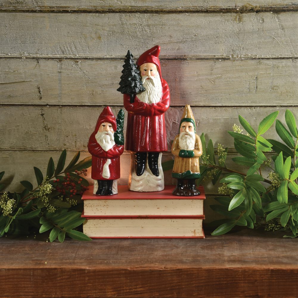 Small Cast Iron Santa with Tree by HomArt - Image 2