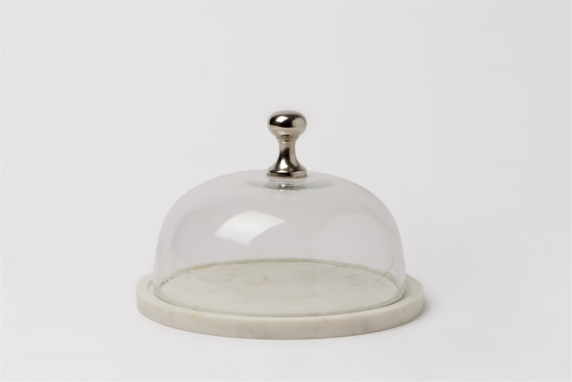 Small Marble and Glass Food Dome by BIDKhome