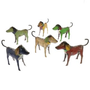 Reclaimed Metal Dogs in Assorted Colors by HomArt