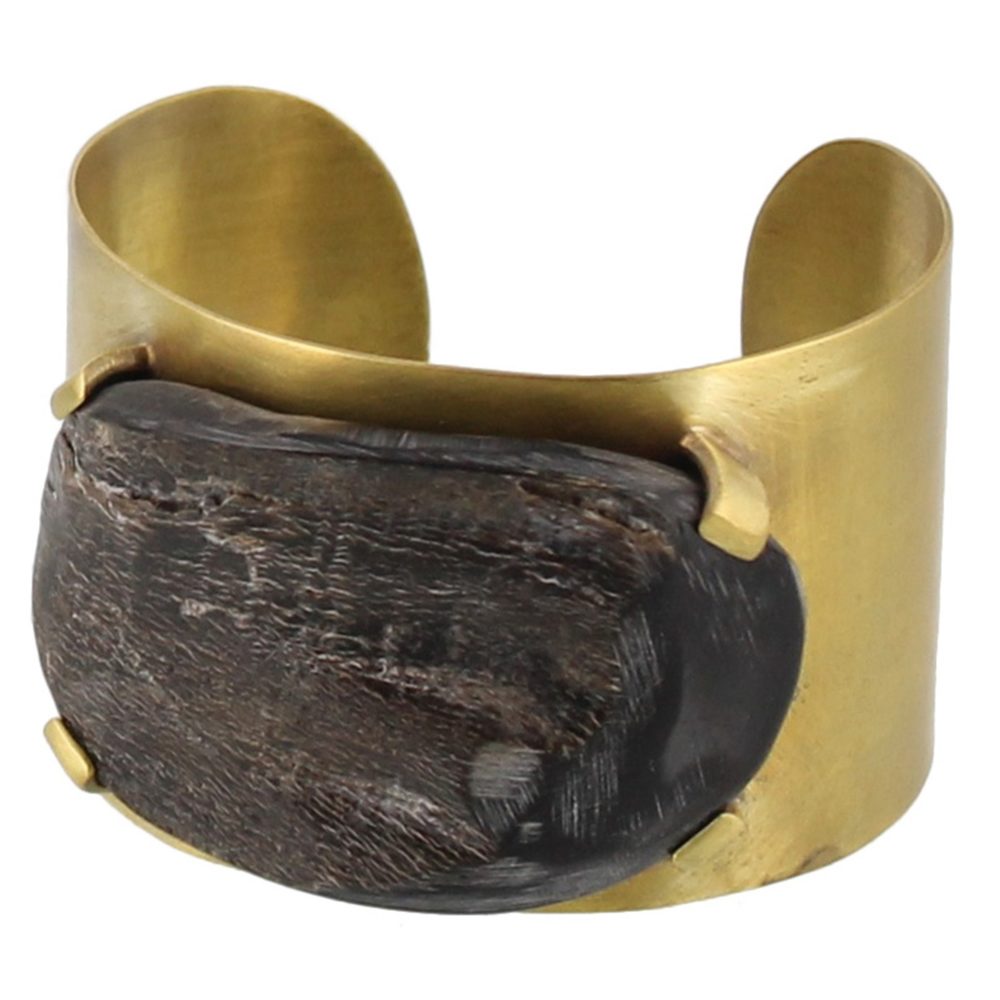 Banten Wide Cuff with Dark Horn by Ora Ten - Image 4