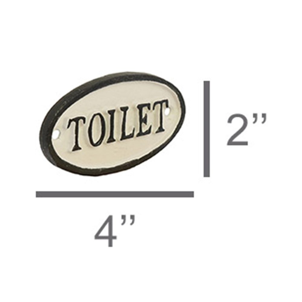 Cast Iron Toilet Sign by HomArt - Image 3