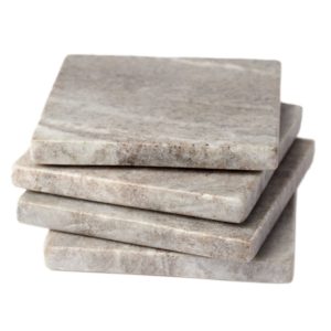 Brown Galaxy Marble Square Coasters Set of 4 by BIDKhome