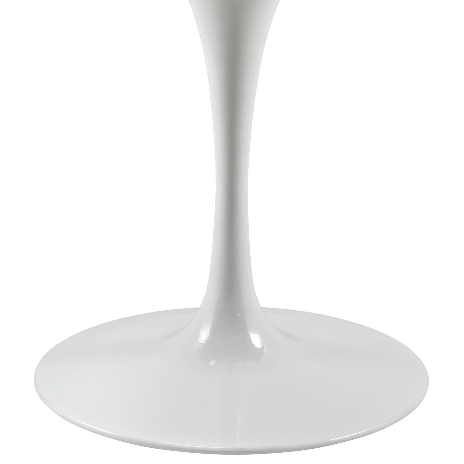 Lippa 47" Round Artificial Marble Dining Table in White by Modway - Image 4