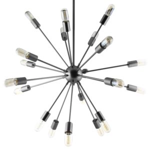 Beam Stainless Steel Chandelier in Gray by Modway