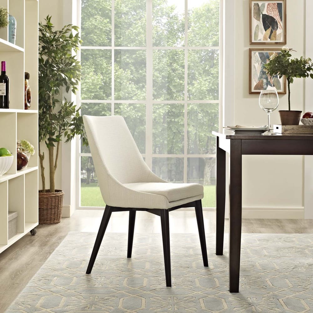 Viscount Fabric Dining Chair in Beige by Modway - Image 2