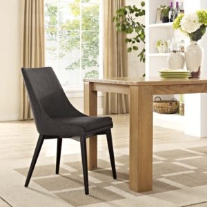 Viscount Fabric Dining Chair in Brown by Modway