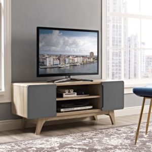 Tread 47" TV Stand in Natural Gray by Modway