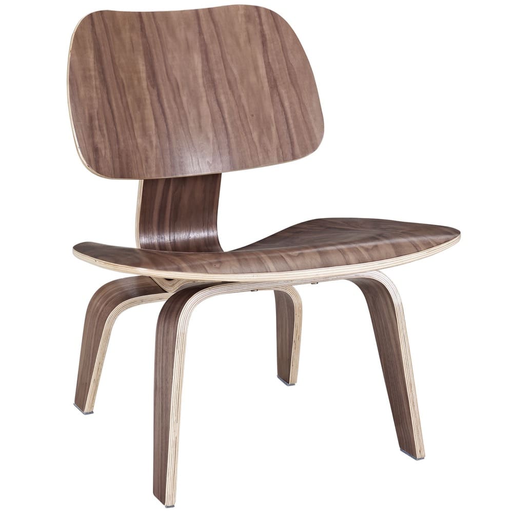Fathom Wood Lounge Chair in Walnut by Modway