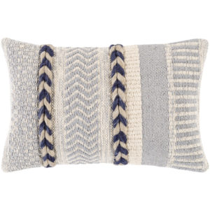 Navy and Beige Cascada Pillow by Livabliss