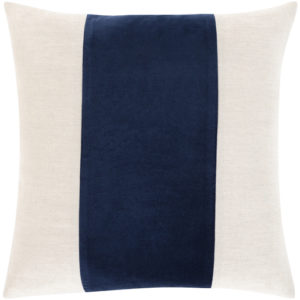 Navy and Ivory Moza Pillow by Livabliss