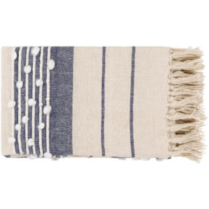 Navy and Cream Yemaya Throw by Livabliss