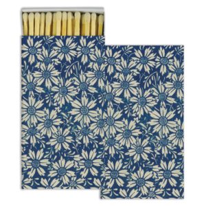 Blue Daisies Matches Set of 6 Boxes by HomArt