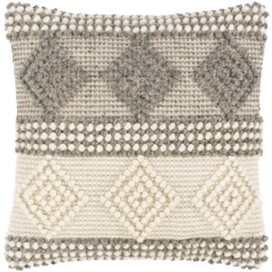 Charcoal and White Hygge Pillow by Livabliss