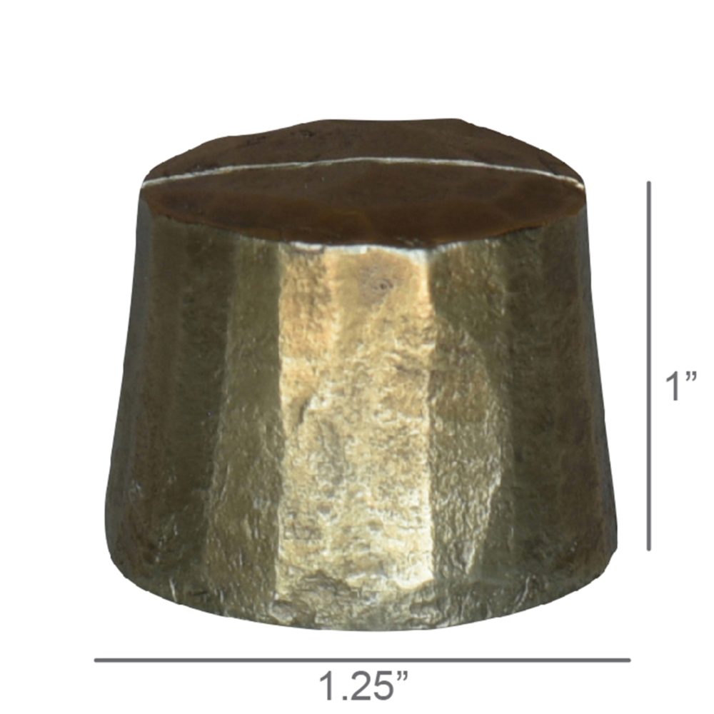 Chiseled Brass Stump Place Card Holders Set of 4 by HomArt - Image 4